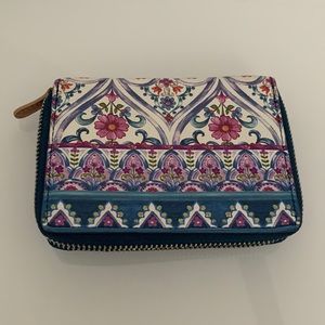Brighton Painted Leather Casablanca Jewel Zip Wallet